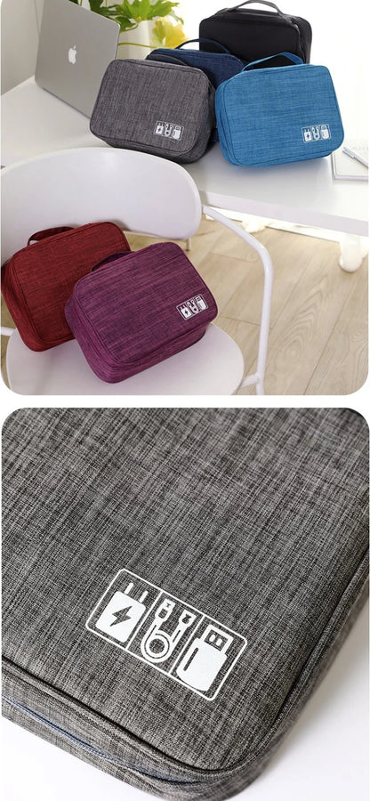 Travel Electronic Digital Storage Bag, Multifunctional High-capacity Earphones, Data Cable Protective Case, Dust Bag Travel Elec