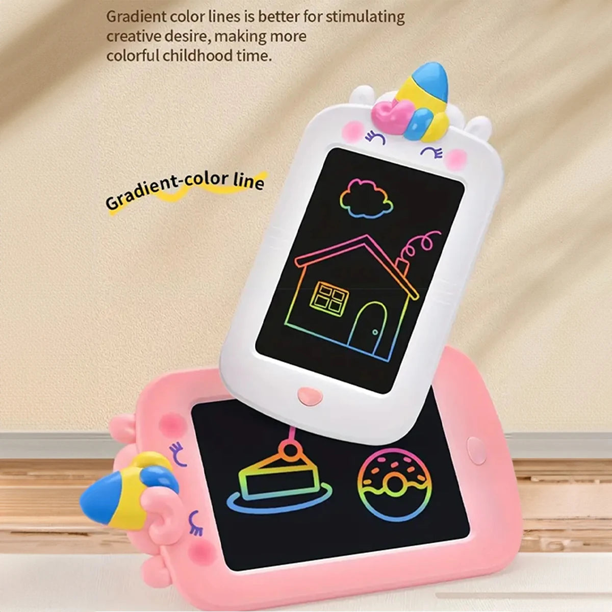 LCD Writing Tablet for Kids , Colorful Doodle Board Drawing Tablet with Lock Function, Erasable Reusable Writing Pad 8.5 Inch