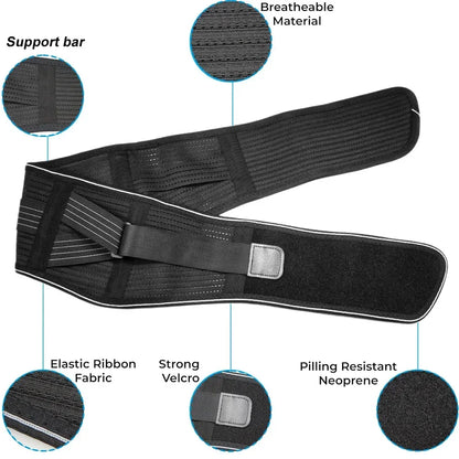 1PCS Lightweight Back Brace for Lower Back Pain – Breathable Mesh Design & Adjustable Straps-Ideal for Men & Women Under Clothes