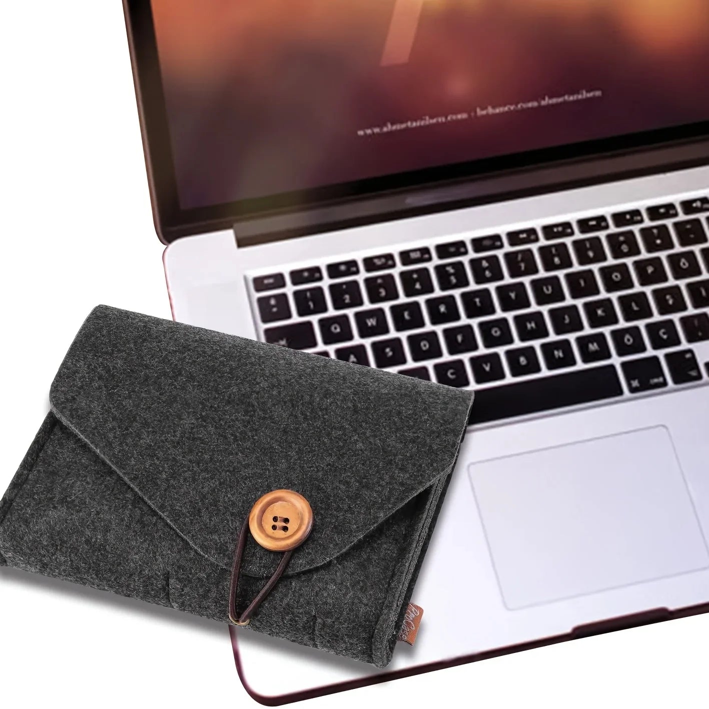 Portable Felt Electronics Accessories Organizer - Power Adapter & USB Cable Storage Case for Travel