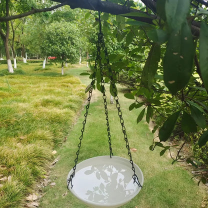 Hanging Bird Feeder Outdoor Bath Tray Bird Water Drinker Outdoor Feeder Garden Yard Decoration Plastic Bird Feeder Pet Supplies