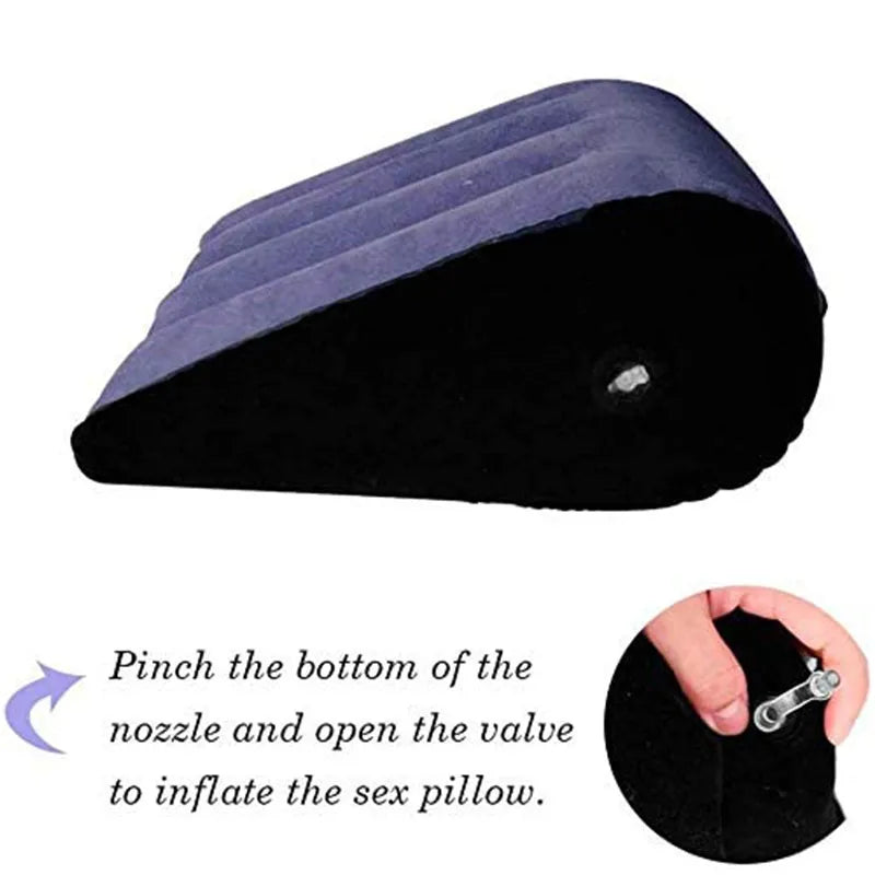 Wedge Pillow Triangle Cushion Exotic Funny Love Position Cushion Game Inflatable Magic Triangle Inflatable Pillow for Couples