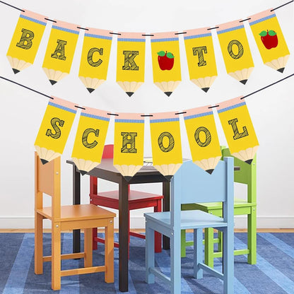 Back to school Pencil Flag, First Day of School Banner, Back to School Flag, Classroom Decoration Supplies