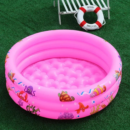 Reusable Inflatable Swimming Pool Double Layer Garden Portable Thickened For Kids Water Toys Party Round Indoor Outdoor Paddling