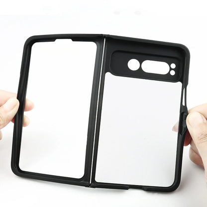 For Google Pixel Fold Case Cover Google Pixel Fold Capa Black Frame Shockproof Back Len Protector Clear Fundas Google Pixel Fold