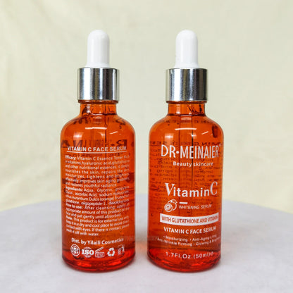 50ml*2pcs Vitamin C Face Serum, Brightens, Hydrates and Reduces Signs of Aging, with Vitamin C, Hyaluronic Acid for Glowing Skin