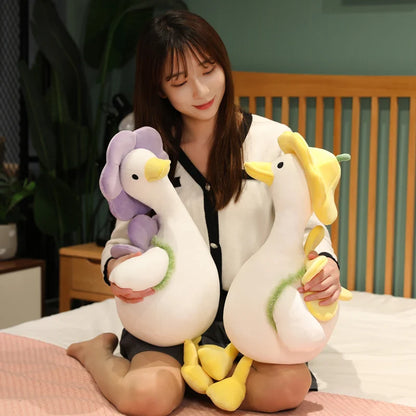 Lovely Duck Doll Flower Duck Plush Toy Stuffed Animal Plush Toy Best Gift Kawaii Plushie Toy Simulation Funny Doll