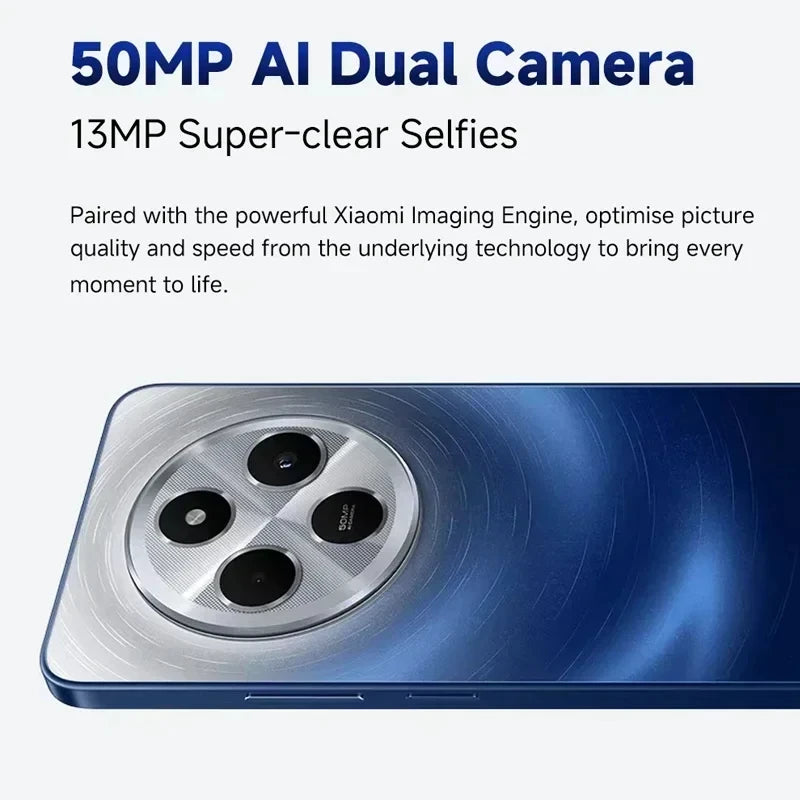 Global Version Xiaomi Redmi 14C Smartphone 8GB 256GB MediaTek Helio G81-Ultra Processor 6.88" 120Hz Display 50MP AI Dual Camera