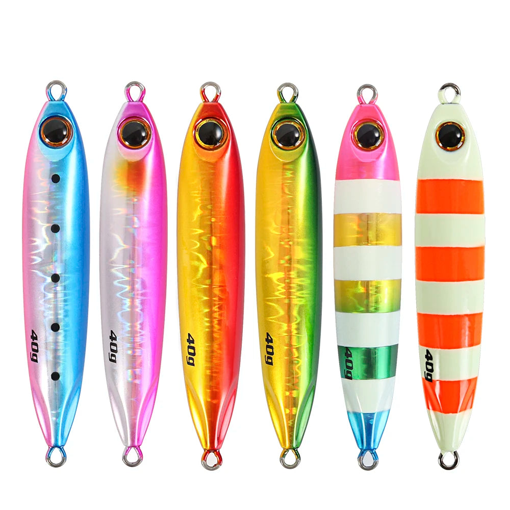 JIGGING PRO 40g 60g Slow Blatt Cast Slim Shore Jigging Lure Long Cast Metal Jig Fishing Bait