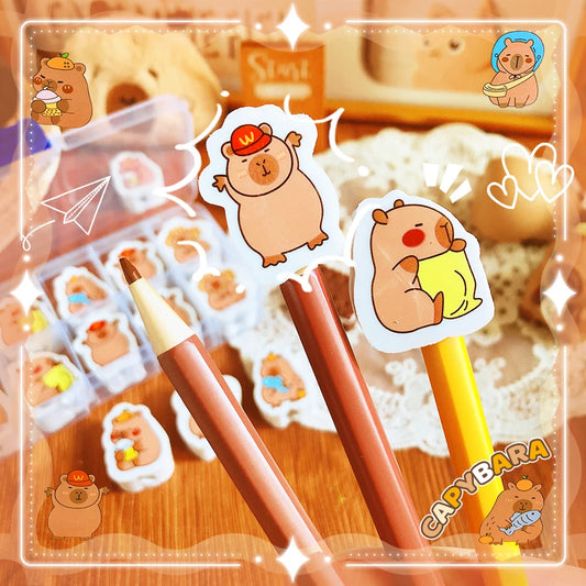 school useful teacher gift kawaii stationery supplies office accessories funny erasers cute capybara rubber Aesthetic stationery
