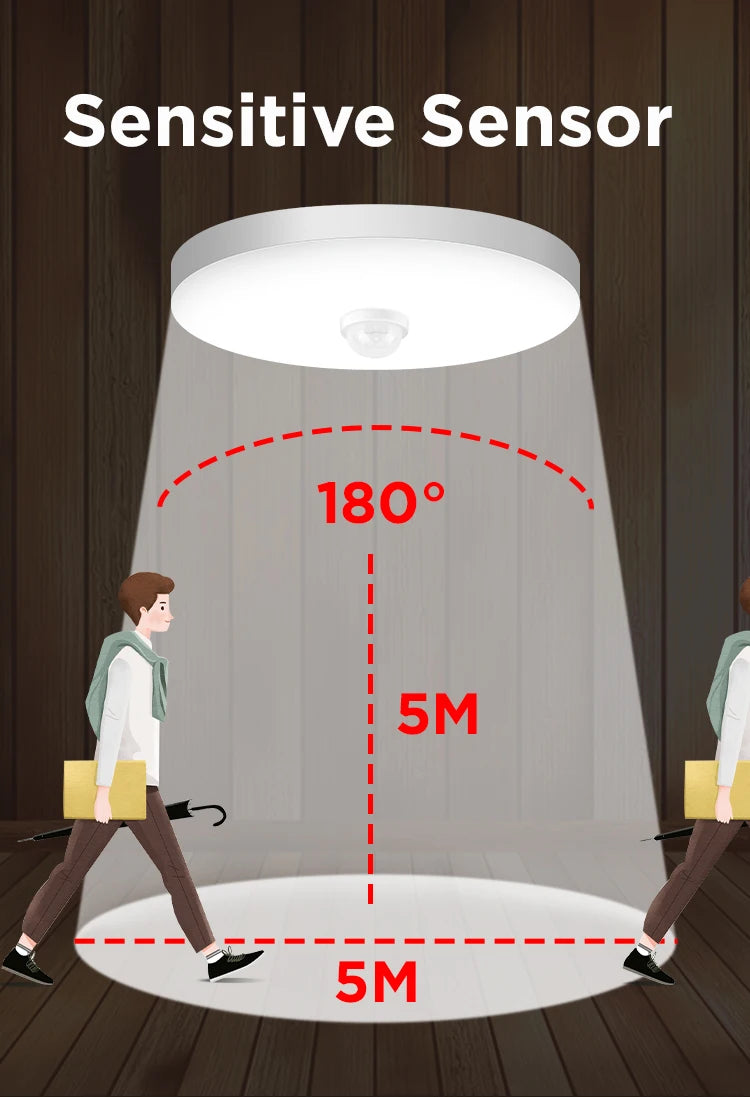 Smart Sensor LED Light Ceiling Lamp Modern Home Indoor Aisle LED Hanging Fixture Induction Lighting Living Room Luminaire Lamps