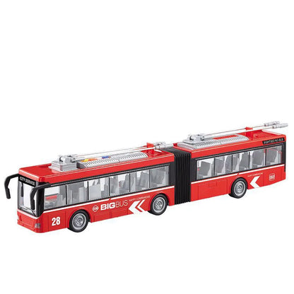 High-quality school bus toy car model large sound and light double-decker bus simulation car toy children's gift