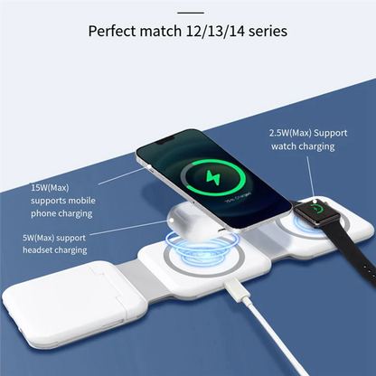 Especial 15W 10-In-1 Fast Charging Dock Station Wireless Charger For Iphone 14 13 12 Pro Max 8 7 Fast Charging Dock Station Whit