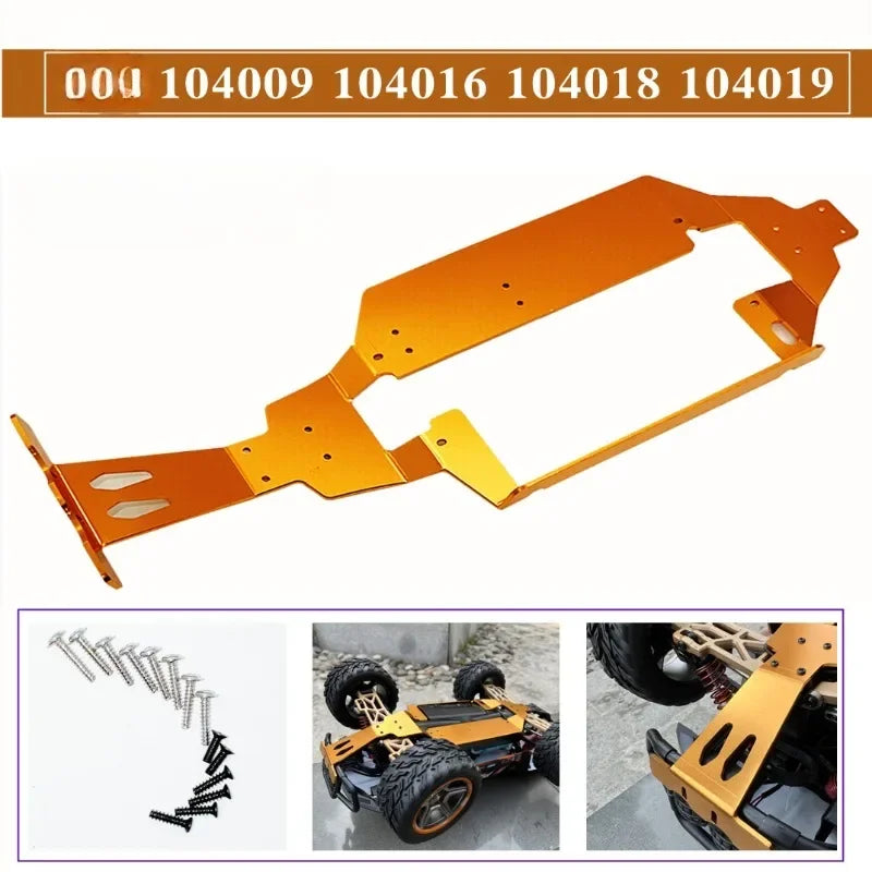 WLtoys 1/10 104009 104019 RC Car Modified Metal Spare Parts 1/12 12402-A 12401 12403 12404 Chassis Reinforcement Components