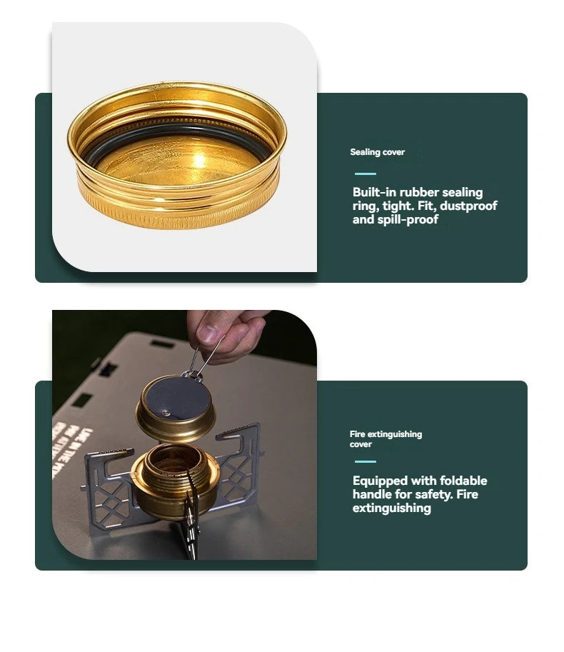 CAMPINGMOON AS-1/AS-ST Outdoor Small Picnic Equipment Alcohol Stove Brass Stove Liquid Alcohol Stove Head Portable Stove