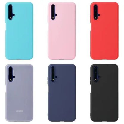 Huawei Nova 5T Matte Case Huawei Nova 5T Phone Case Huawei Honor 20 shockproof Candy Color Design TPU Silicone Soft Cases