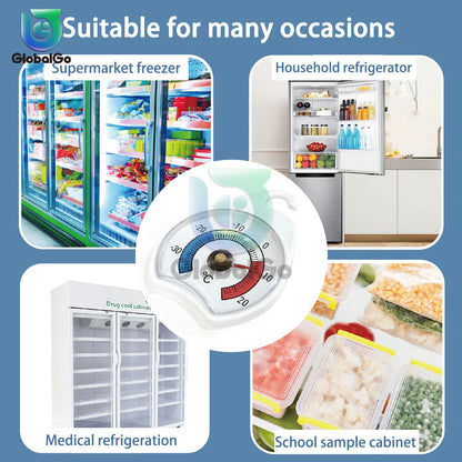 -30 - 20°C Refrigerator Freezer Thermometer Fridge Refrigeration Temperature Gauge with Hook Home Temp Stand Dial Type