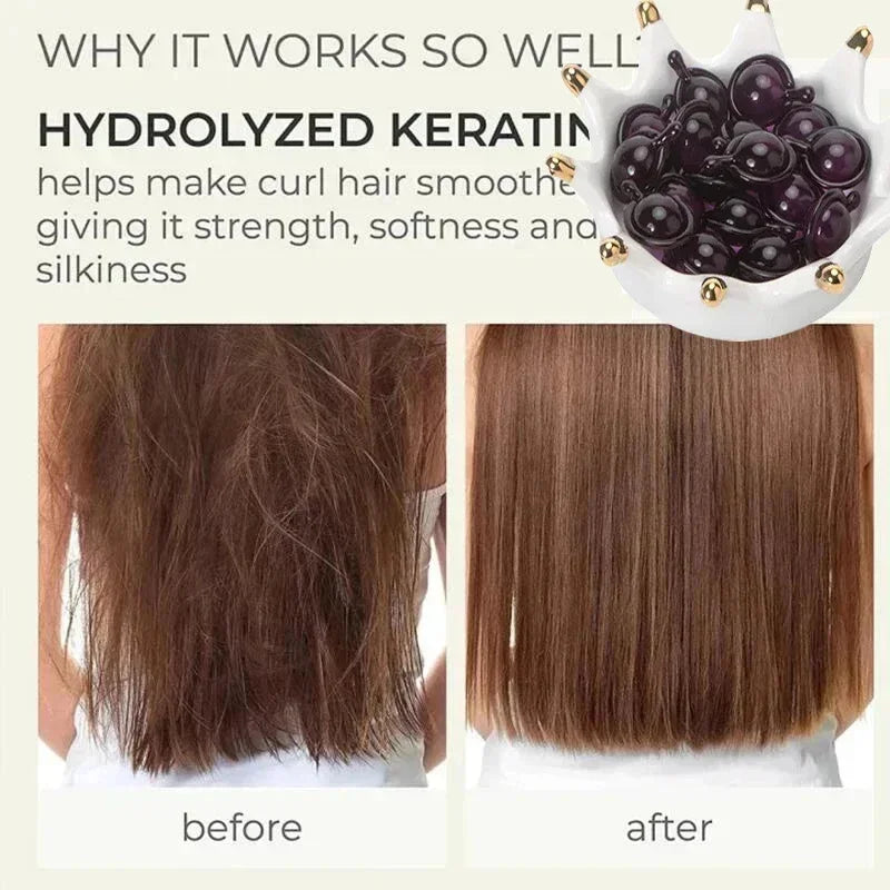 Hair Vitamin Capsule Keratin Oil Fast Restore Soft Smooth Shiny Hair Care Nourish Repair Hair Damaged Splitting Treatment Produc