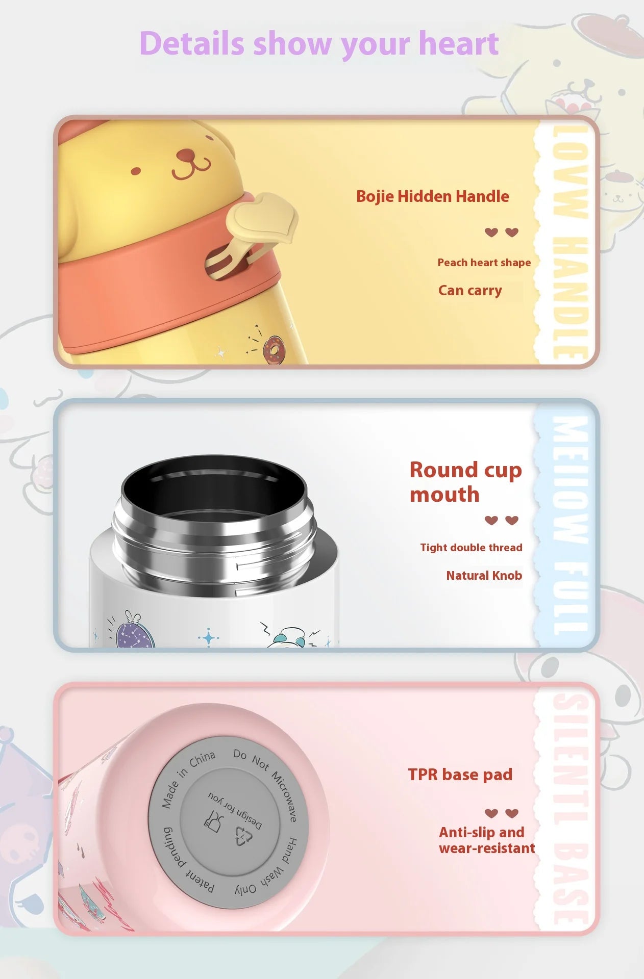 Cartoon Insulated Cup With High Appearance Children'S Water Cup Cute And Portable Student Food Grade Insulated Water Cup Gift