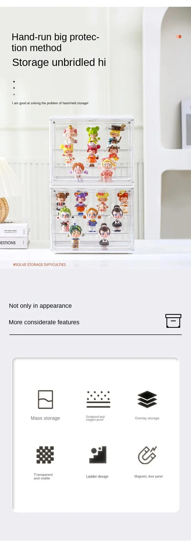 Organizer for Fingures Toy Organizer storage box Organizer Drawers jewelry organizers Makeup organizer for bag Display Cabinet