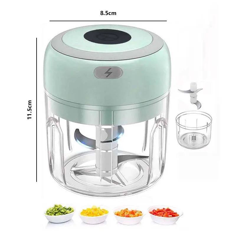250ML Electric Kitchen Food Chopper Mini USB Food Crusher Portable Meat Grinder Vegetable Chopper For Kitchen household Outdoor