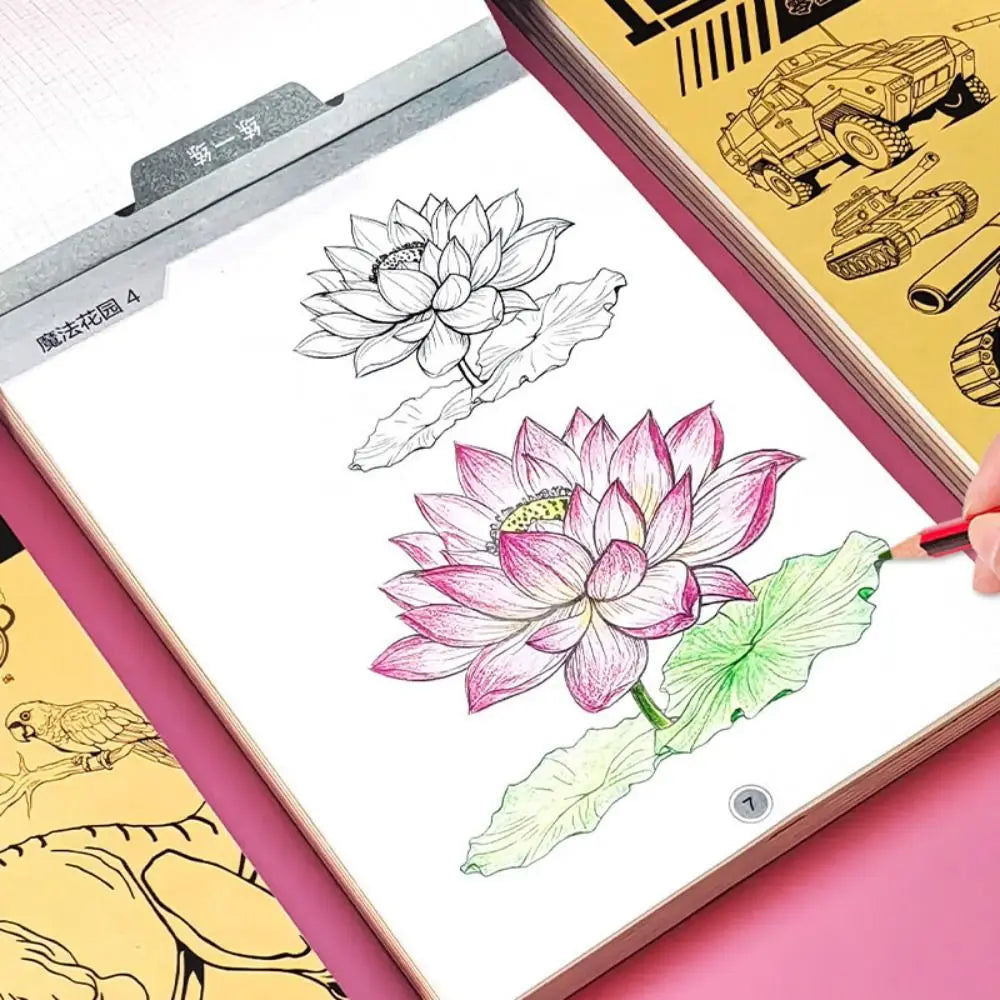Art Supplies Novice Hand Drawn Tutorial Studying Tracing Line Draft Book Sketch Zero Basic Drawing Copy Book Student