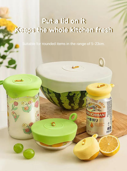 Reusable Self Sealing Lid Silicone Stretch Lids Universal Lid Silicone Bowl Pot Lid Silicone Cover Pan Cooking Food Fresh Cover