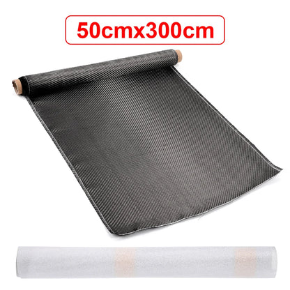 3K 200gsm Carbon Fiber Cloth 50cm/30cm wide Plain Carbon Fabric For Commercial Car Part Sport Equipment