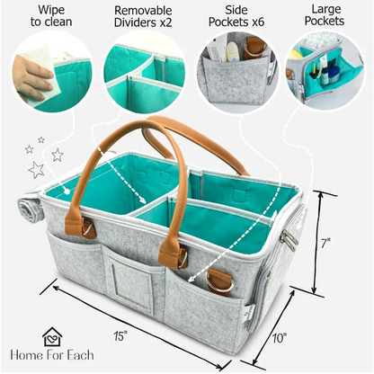 1pcs Diaper Bag  Portable Diaper Storage Bag Cloth Felt Storage Bag Handbag Large Capacity Storage Box Travel Mommy Handbag