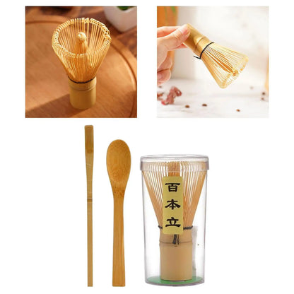 Matcha Whisk Set Multifunction Handmade Starter Kit Utensil for Ceremonial