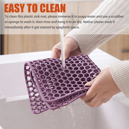 Sink Protectors for Kitchen Sink,Silicone Sink Mats for Bottom of Kitchen Sink Grid Accessory,Non-Slip Sink dish drying Mat