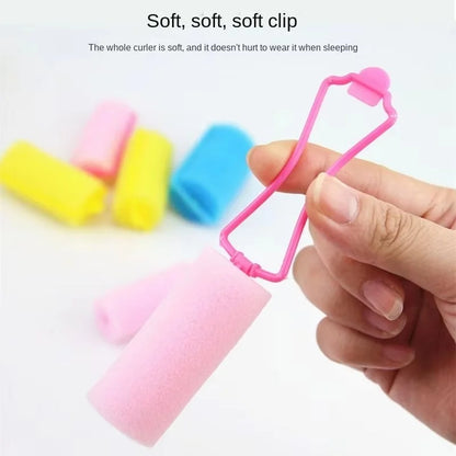 12pcs/lot Sponge Foam Hair Rollers Soft Household DIY Styling Curlers Cushion Rollers Travel Salon Styling Hairdressing Tools