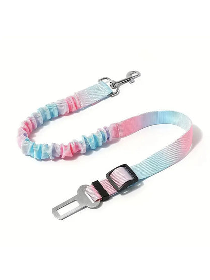 Adjustable Dog Car Seat Belt - Elastic Nylon Safety Harness for Secure Travel