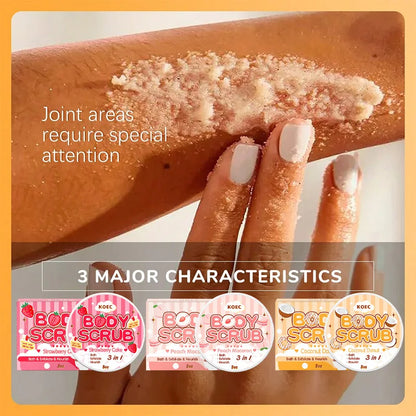 Koec Cocount 3 Counts Body Care Set-body Scrub+body Juice Oil+body Milk Mist Moisturizing Body Care Scrub Whitening Body Lotion