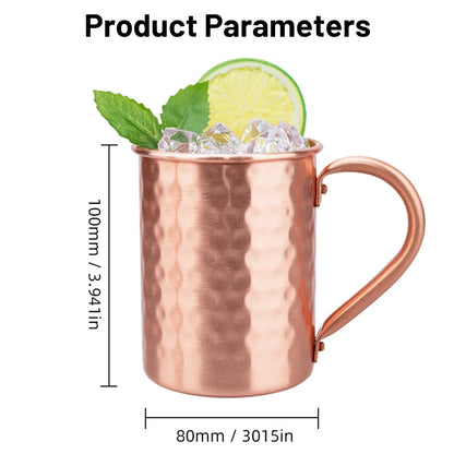 450ml 16.0oz 100% Copper Moscow Mule Mug Durable Coppery Beer Mugs Coffee Mug Milk Cup Pure Copper Cup Drinkware