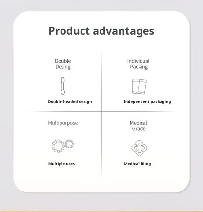 New Boxed Black Cotton Swabs Japanese Earpick Cotton Swabs Clean Blackhead Earpick Disposable Double-ended Cotton Swabs