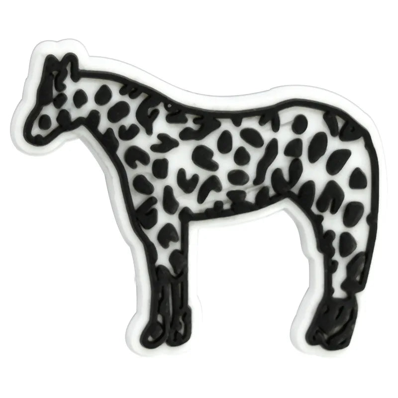 Leopard Print Shoe Charms for Crocs Pin Accessories Decoration Bracelet Wristband PVC Pin Women Party Gifts