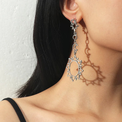 Sun and Moon Earrings / Moon Phase Earrings  / Celestial Jewelry / Crescent Earrings / Moon Earrings / Bohemian Earrings