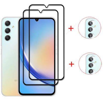 For Samsung Galaxy A25 Full Cover Tempered Glass for Samsung Galaxy A25 Screen Protector 9H Lens Film For Samsung Galaxy A25