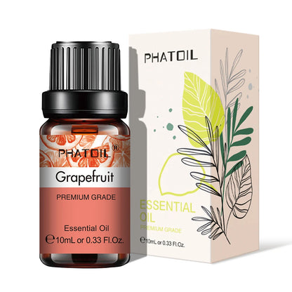 PHATOIL Natural Plant Essential Oil 10ml Eucalyptus Rose Lemon Bergamot Vanilla Peppermint 1PCS Aroma Essential Oil For Diffuser