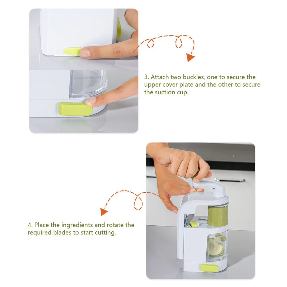 Multifunctional Slicers Manual Vegetable Cutter With Hand Crank Practical Veggie Fruit Slicing Device Kitchen Accessories