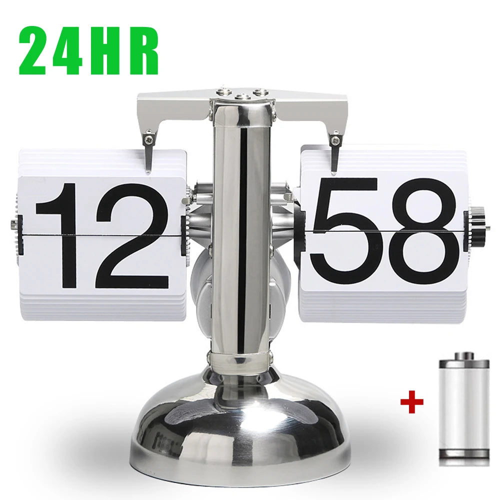 Automatically Page Turning Flipping Clock for Modern Home Office Decoration.A Battery Included.Full of Sense of Technology.