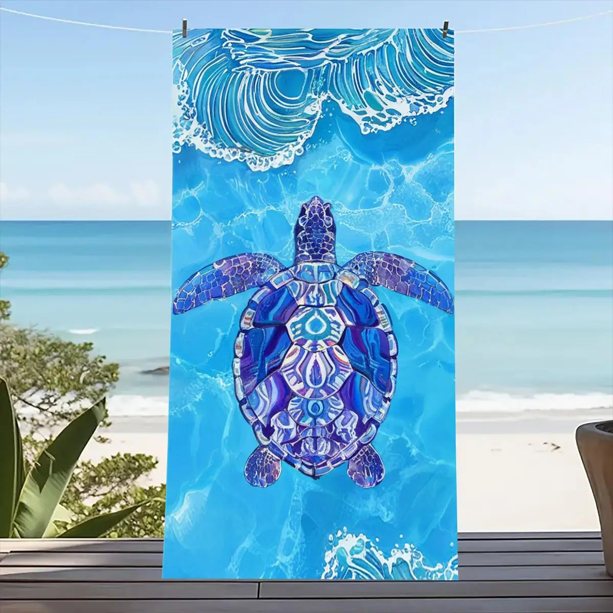 Beach Towel Portable Quick Fast Dry Sand Outdoor Travel Swim Blanket Thin Yoga Floral Print Mat Personalization Stripes Towel