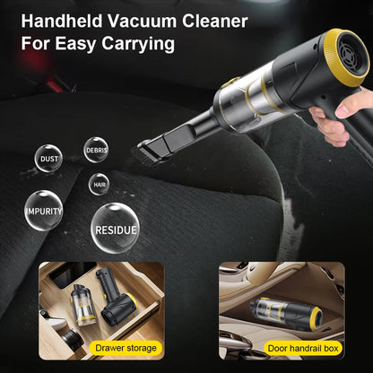Car Vacuum Cleaner 12000PA Portable Vacuum Cleaner Strong Suction Handheld Vacuum Cleaner Wireless Vacuum Cleaner for Car Home