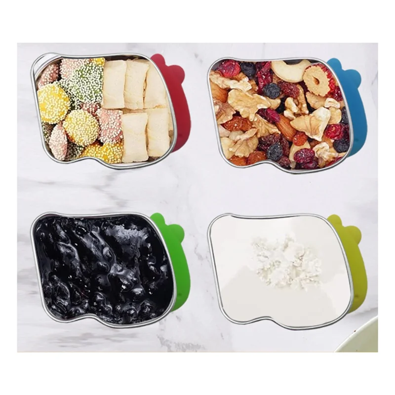 SOFT-304 Stainless Steel Snack Cup With Dinosaur Design And Silicone Lid For Secure Food Keeping