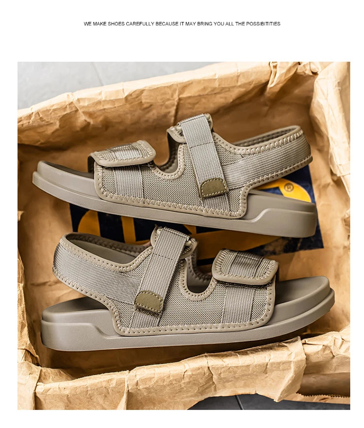 Sandals for men summer breathable cooldown men's outdoor sports leisure soft sole anti slip water wading outdoor beach shoes