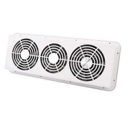 Rv Refrigerator Cooling Fan Three Fans Quiet Wide Application 12V Rv Fridge Fan with Protecting Net for  Motorhome Yacht