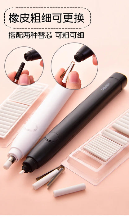 Electric Eraser Art Drawing Eraser Highlight Sketch Eraser for Students with Refills Correction Supplies Stationery
