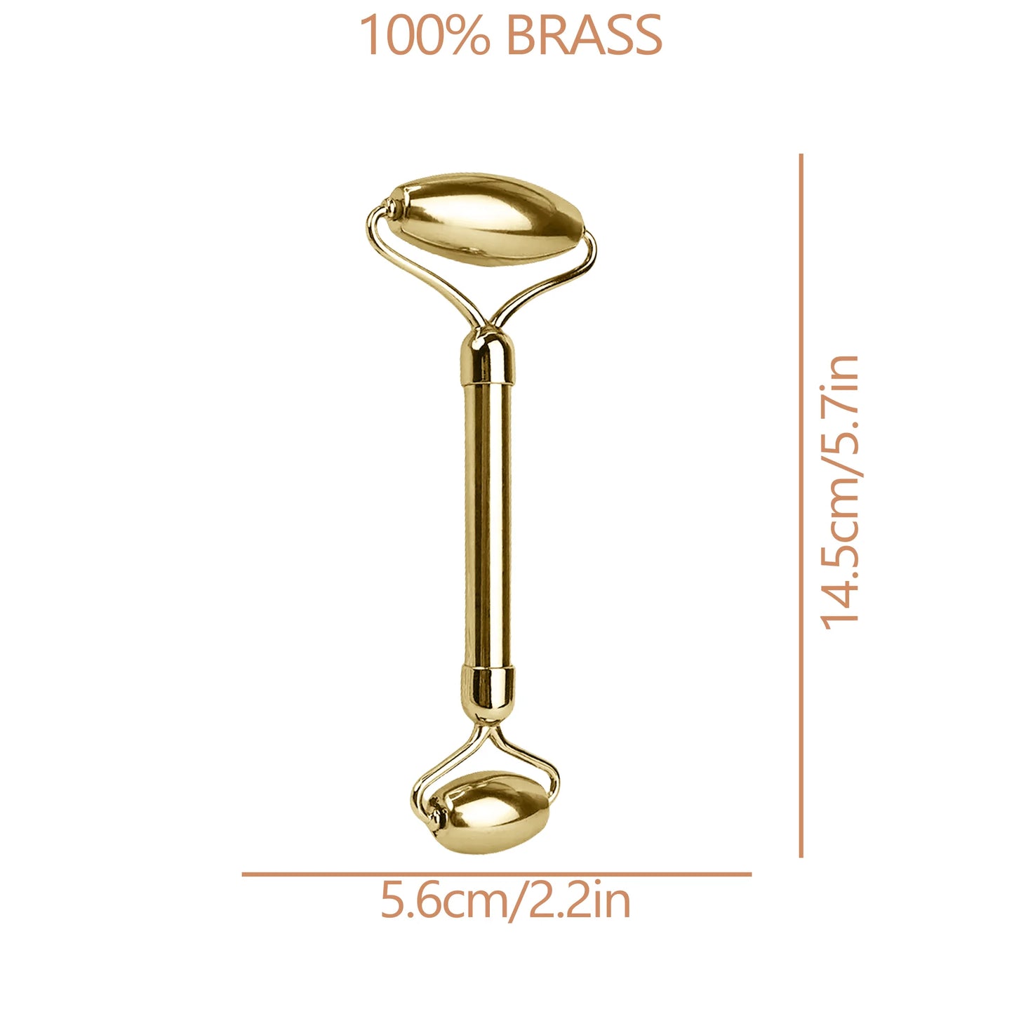 Bronze Facial Roller Massager Lifting Skin Tightening Face Beauty Tool