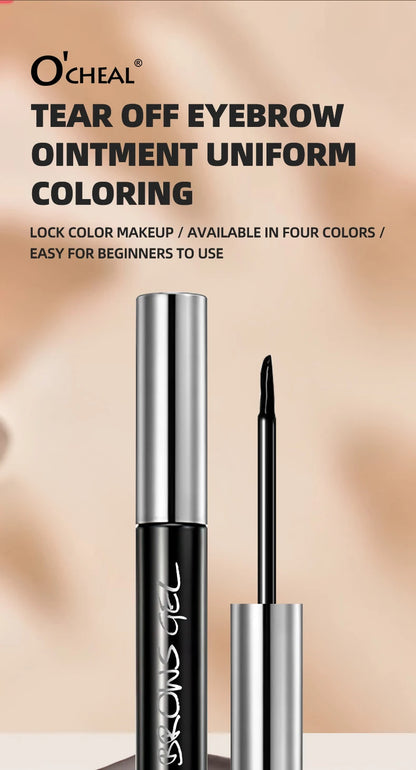 Ocheal Easy Peel Off Eyebrow Gel Tattoo Tint Semi-Permanent Eyebrow Gel Waterproof Long-Lasting Black Brown 3D Mascara Serums